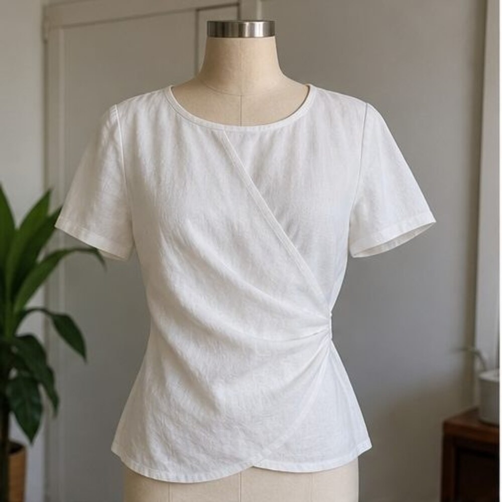 White Button Blouse
